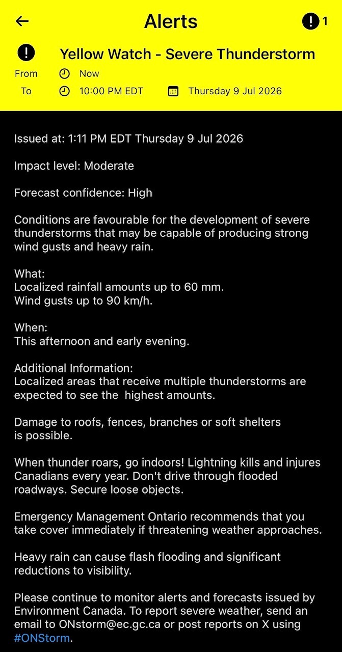 Severe Thunderstorm Watch